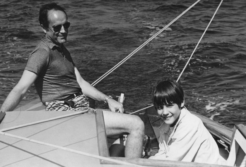 Brent & his father sailing in 1970.