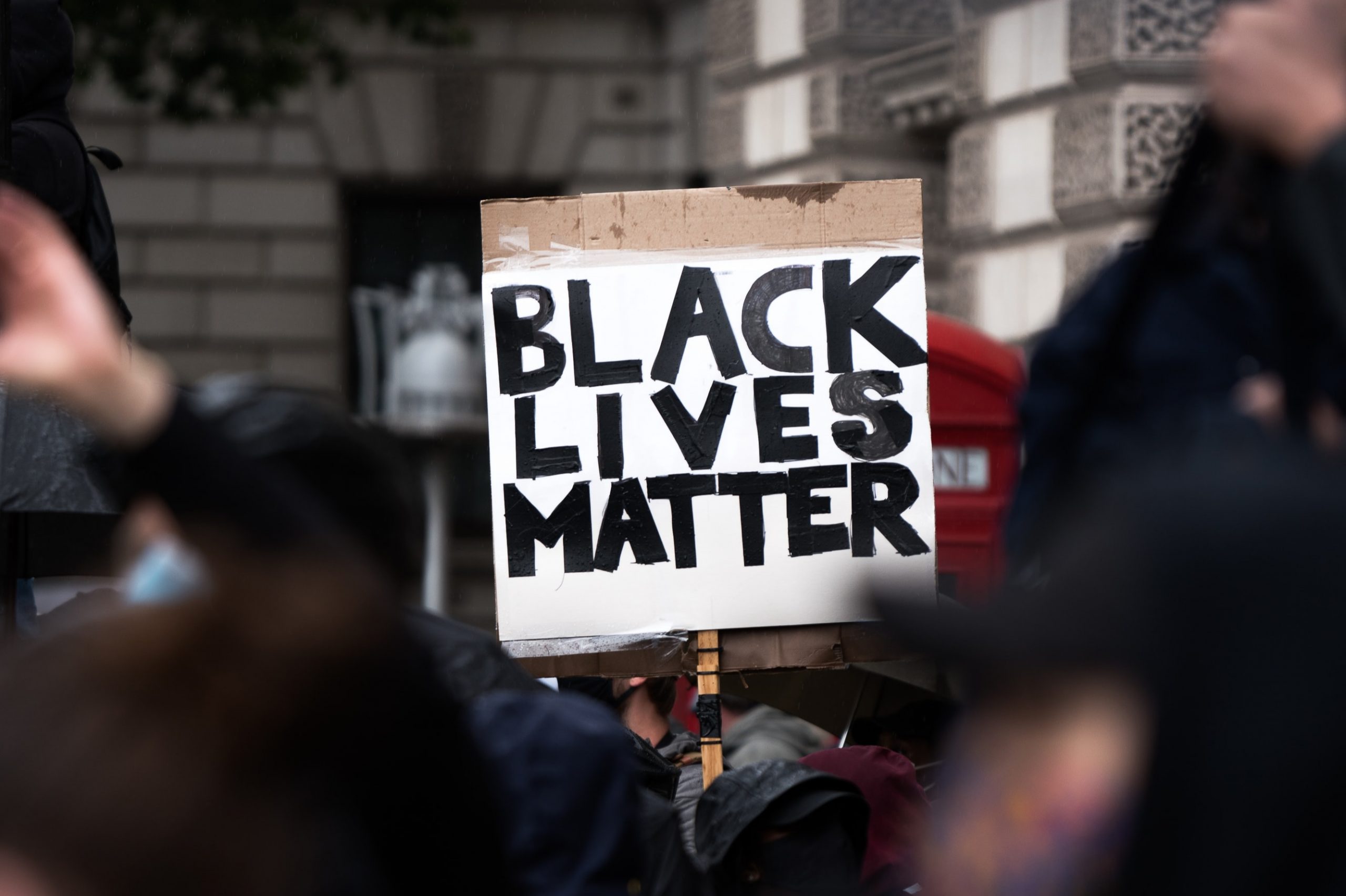 Photo of a handmade sign reading 