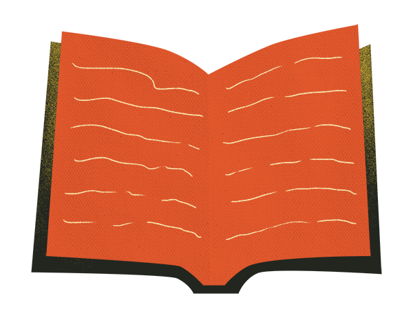 Illustration of an open book