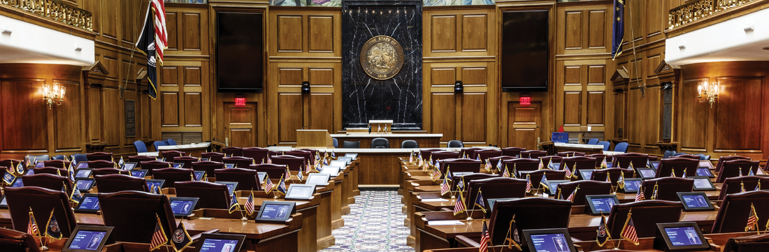 the interior of the Indiana General Assembly